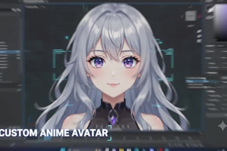 design anime vtuber character, pngtuber avatar and live2d ready art