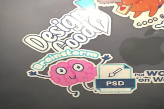 design a cute custom sticker pack for whatsapp, telegram or print