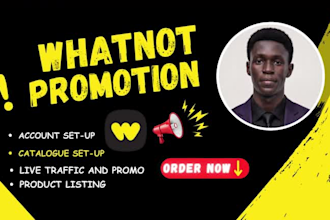 do whatnot promotion and marketing for live shows and store