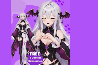 design 3d vtuber model vtuber rigging vtuber model live 2d rigging live 2d anime