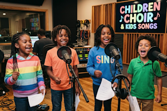 record professional children choir vocals and kids songs