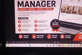 be your pinterest marketing manager for seo and growth