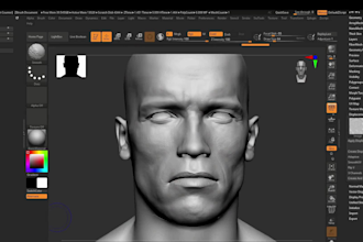 sculpt realistic 3d head model 3d face photo to 3d modeling 3d head bust face