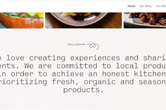 design a restaurant website, food website, and cafe website that converts