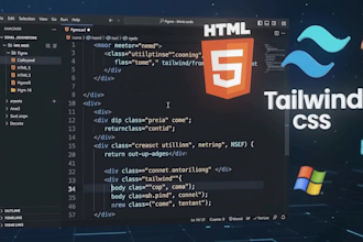 convert figma or PSD to responsive tailwind CSS and HTML