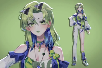 vtuber model vtuber rigging live2d model vtuber rigging anime character design