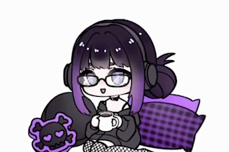 design cute chibi pngtuber vtuber model for twitch discord youtube avatar