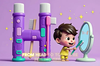 create 3d cartoon animation kids music video using ai