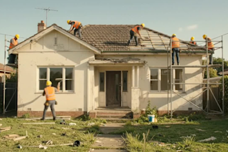 make ai house renovation video, before after, construction, virtual staging