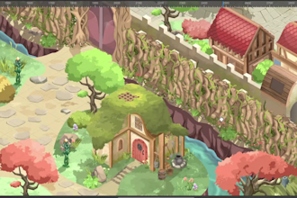 illustrate for isometric art or game 2d for you