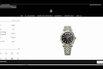 build 2d watch configurator with case, dial, strap hands using kickflip