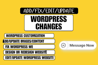 edit wordpress website, customize, update wordpress website, wordpress changes