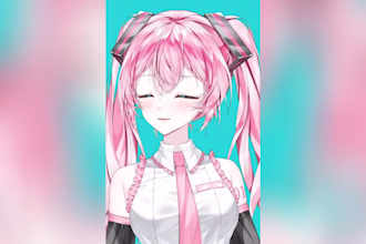 create a custom female live2d vtuber model with art and rigging