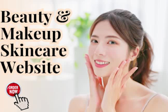 professionally design skin care shopify store, skin care website, beauty website