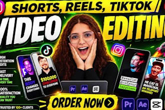 edit reels tiktok youtube shorts for coaches course creators and personal brands