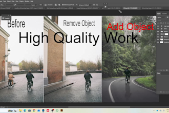 remove objects, people, background and photo retouching