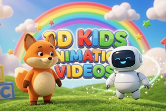 create 2d learning and nursery rhymes video