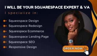 be your squarespace website design redesign revamp development pro expert va