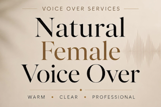 provide a professional, natural american female voice over