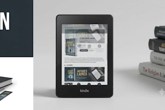 design kindle book mockup banners and write sales copy descriptions