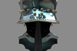 design 3d helmet mask cosplay anime armor for 3d printing