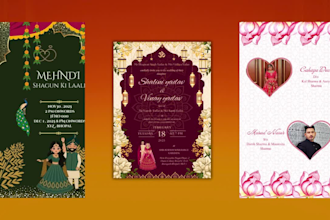 do custom wedding invitation , birthday invitation , any event invitation
