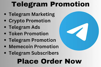 do telegram promotion, telegram marketing, crypto promotion, telegram ads, token