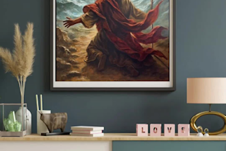 paint a custom acrylic painting as a unique handmade gift or a wall art
