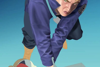 paint a realistic illustration of a character