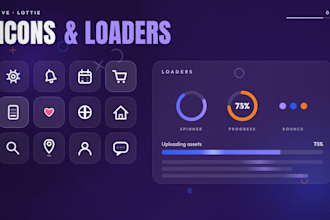 create custom rive, lottie json animation, interactive ui, game, web animation