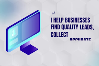be your professional data entry and web research expert