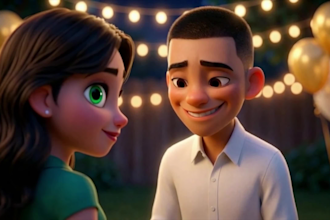 create cinematic ai video, 3d cartoon animated music video, ai art