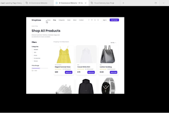 design modern desktop ecommerce website UI UX in figma