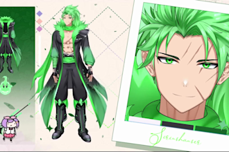 design male or female 2d vtuber model anime vtuber rigging live2d vtube model