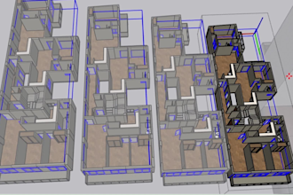 model your building in sketchup 3d