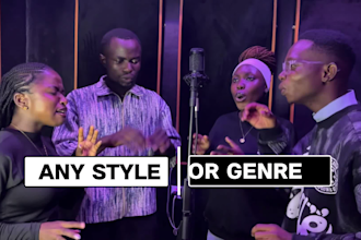 remake your ai vocals into a realistic choir, gospel choir and vocal arrangement