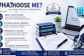 proofread and edit medical and scientific manuscripts