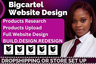 design set up bigcartel dropshipping store  products upload redesign bigcartel