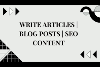 write SEO friendly articles