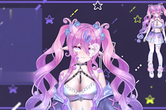 create and rig a professional 2d vtuber model in live2d