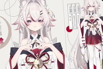 draw live2d vtuber model with rigging, anime vtuber commission for vtube studio