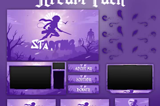 create animated twitch starting soon brb lofi screens for livestreaming