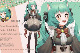 design and rigging live2d vtuber model nfsw animated gift pngtuber for streamers