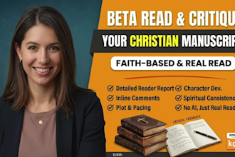 beta read and critique your christian manuscript