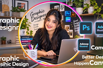 graphics designer, logo maker, brand kit, social media post