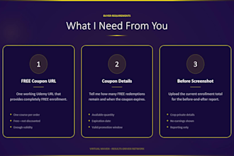 promote your udemy course through my results driven network