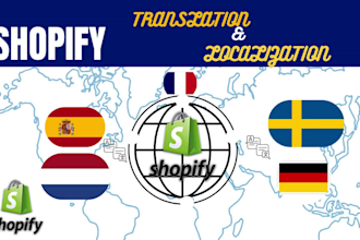 translate your shopify store in arabic, german, spanish, dutch and english