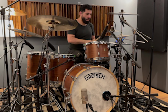 record professional live acoustic drum tracks for your song multitrack