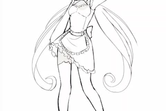 draw high quality anime digital art or character design
