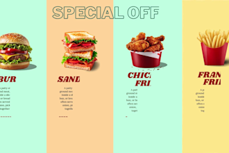 design food menu and price list for restaurants